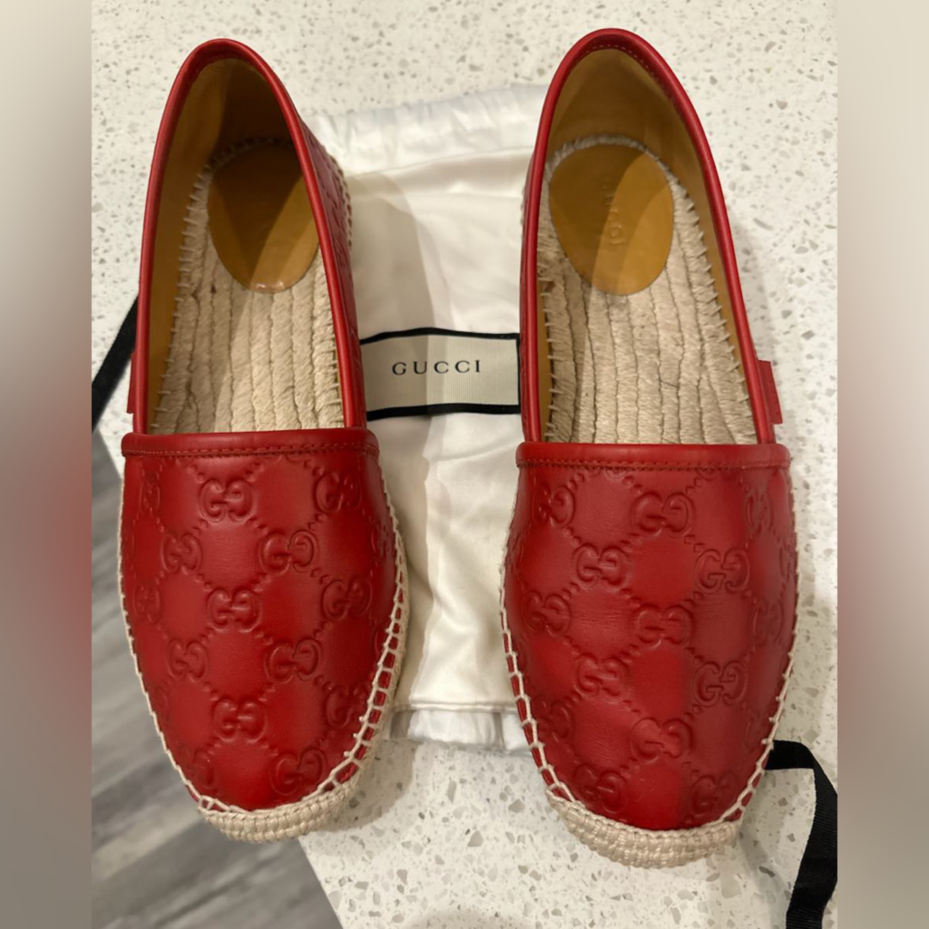 Women’s Red Gucci Espadrille Shoe